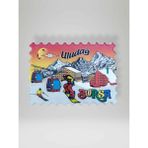 BURSA ULUDAĞ Temalı Kabartma Polyester Magnet Buzdolabı Süsü (kod:964) 7,5cm x 5,5cm