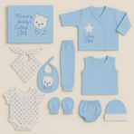 Burtaç Baby Bebek Hastane Çıkışı 10'lu - Mavi - 0 - 3 Ay