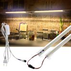 Burul 1 Metre Şeffaf Led Şerit 220V Aydınlatma, Fişli ve Butonlu, Eklenebilir, Çubuk Bar Led, Mutfak Tezgah Led Işık, Dolap ve Masa Ledleri, TV Arkası Led, Yüksek Lümen, 2/3/4/5/6 Adet Set (2, Gün Işığı)