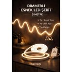 Burul Neon LED Şerit Işık 5 Metre Dimmerli Gün Işığı – Esnek LED Şerit Dekoratif Işık Seti