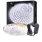 Burul Sb-6501 Şerit Led Işık Aydınlatma Seti Aç/kapa Butonlu, Adaptörlü, Mutfak Tezgah, Çalışma Masası, Dolap ve Raf Işıklandırma, Dekoratif Aydınlatma (Beyaz, 250 Cm)