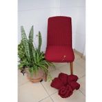 Bürümcük Bordo 6 Lı Sandalye Kılıfı