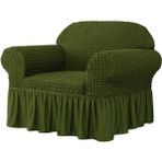 Bürümcük Koltuk Kanepe Çekyat Örtüsü Koltuk Kılıfı Tekli Bürümcük Tekli - 75 x 115 cm - Koyu Yeşil