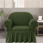 Bürümcük Koltuk Örtüsü ,berjer Kılıfı, Tek Kişilik, Etekli, Lastikli, Esnek, Yıkanabilir 1 Adet - 80 x 120 cm - Yeşil