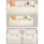 Bürümcük Koltuk Örtüsü, Kanepe, Çekyat Örtüsü, Koltuk Kılıfı 3 2 1 1 Takım - 180 x 230 cm - Krem