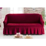 Bürümcük Kumaş 3 Kişilik Koltuk Örtüsü - 180 x 230 cm - Bordo