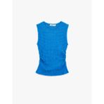 Bürümcük Kumaş Slim Fit Bisiklet Yaka Kolsuz Bluz