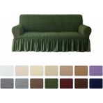 Bürümcük Lastikli Kanepe Örtüsü Likralı Koltuk Örtüsü Tek 3lü - 180 x 230 cm - Yeşil