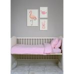 Bürümcük Muslin Bebek Nevresim Takımı 2 Yastık Kılıfı, Nevresim, Lastikli Çarşaf %100 Organik Pamuk - Pembe