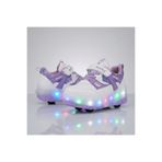 BURUNİ Mor LED Işıklı Patenli Çocuk Ayakkabısı – Tekerlekli Ortopedik Taban Spor Sneaker