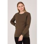 Busa Haki Termal Emzirme Detaylı Hamile Sweatshirt