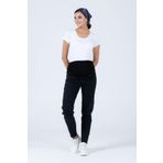BUSA Hamile Esnek Karın Bantlı Beli Ayarlanabilir Büyük Beden Mom Fit Kot Pantolon Siyah