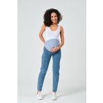 BUSA Hamile Esnek Karın Bantlı Mom Fit Kot Pantolon Açık Mavi