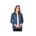 BUSA Hamile Kot Gömlek Düz Model Mavi Mavi