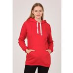 Busa Kırmızı Kapüşonlu Hamile Sweatshirt