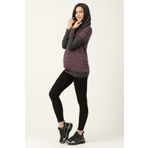 Busa Mor Kapüşonlu Hamile Sweatshirt