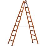 Buse 10 Basamaklı A Tipi Katlanır Gürgen Ahşap Merdiven 320CM - Kahverengi