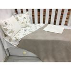 Buse Baby Home Busebabyhome Kahverengi , Çocuk Çok Amaçlı Poplin ,pikeli ve Ponponlu Nevresim Takımı 6'lı Set - 100 x 150 cm