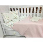 Buse Baby Home Busebabyhome Pembe , Çocuk Çok Amaçlı Poplin ,pikeli ve Ponponlu Nevresim Takımı 6'lı Set - 100 x 150 cm