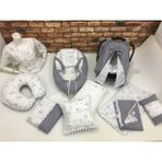 Buse Baby Home Gri Çok Amaçlı Babynest , Puset Örtüsü ve Minderi , Alt Açma ve Battaniye, Nevresim Takımı 15'li Set