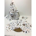 Buse Baby Home Harry Potter Çok Amaçlı Müslin Örtü , 6'lı Ağız Silme Mendili ve 1 Adet Çift Katlı Omuz Bezi , 8 'li Set - 80 x 90 cm - Krem
