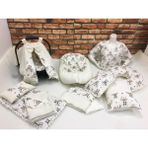 Buse Baby Home Krem Çok Amaçlı Babynest , Puset Örtüsü ve Minderi , Alt Açma ve Battaniye, Nevresim Takımı 15'li Set - Krem Rengi