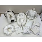 Buse Baby Home Krem Çok Amaçlı Babynest , Puset Örtüsü ve Minderi , Alt Açma ve Battaniye, Nevresim Takımı 15'li Set