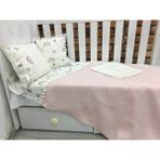 Buse Baby Home Pembe , Çocuk Çok Amaçlı Poplin ,pikeli ve Ponponlu Nevresim Takımı 6'lı Set - 100 x 150 cm