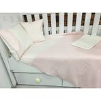 Buse Baby Home Pembe , Çocuk Çok Amaçlı Poplin ,pikeli ve Ponponsuz Nevresim Takımı 6'lı Set - 100 x 150 cm