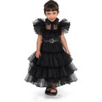 Buse & Eylül Bebe Wednesday Kız Çocuk Kostümü - Siyah - 11 Yaş