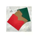 Busedesign 15 Adet Karışık Renk 13*18 Cm Davetiye Mektup Kartpostal Zarfı