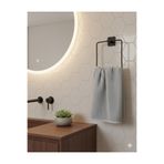 BUSEMSİ HOME Kare Yapışkanlı Siyah Kare Havluluk