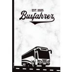 Busfahrer 2025: Notizbuch A5 kariert Geschenk für Busfahrer praktisches Notizheft mit kleinem Übersichtskalender Danke an Schulbusfahrer und Reisebusfahrer Buch für Notizen für Linienbusfahrer