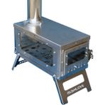 Bushlove Rulo Bacalı Camlı Wood Folding Stove Jack Kamp Çadır Sobası