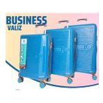 BUSINESS- MAVİ 3 LÜ SET VALİZ