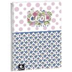 Busquets Cool Nature Çizgili A4 80 Yaprak Spiralli Defter