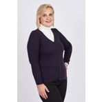 Büşra 3997258 Mürdüm Kadın Hırka