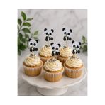 Büşra Süsleme Panda Temalı Doğum Günü Kürdanı, Pasta Süsü 15 Li