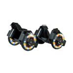 Busso-Yx-Sg-04-60 kg Taşıma Kapasiteli 2 Tekerlekli Işıklı Topuk Pateni - Siyah - --