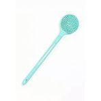 Busstier Çift Taraflı Silikon Duş Vücut Fırçası Uzun Saplı Banyo Yıkama Fırçası Sırt Masaj Peeling Fırçası Derin Temizlik ve Rahatlatıcı Masaj İçin Esnek Yumuşak Vücut Temizleme Aparatı