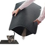 Busstier Elekli Kedi Tuvalet Önü Paspası, Kedi Kumu Paspası, Evcil Hayvan Hijyenine Özel Tasarım, Kolay Temizlenebilir ve Toz Tutucu