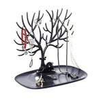 Busstier Geyik Tasarımlı Takı Standı, Yüzük, Küpe, Kolye Askılığı, Şık Mücevher Organizer, Estetik ve Dayanıklı Tasarım (Siyah)