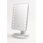 Busstier Led Işıklı Makyaj Aynası Dokunmatik 3 Işık Modlu Ayarlanabilir Oynar Başlıklı Masa Üstü Ayna Beyaz Işık Gün Işığı Sıcak Işık
