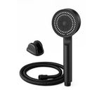 Busstier Turbo Duş Başlığı, Yüksek Basınçlı El Duşu, 5 Fonksiyonlu Duş Başlığı (Siyah Turbo Set)
