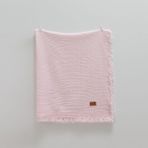 BussyMusy Pembe Saçaklı Müslin Bebek Battaniyesi - 120 x 120 cm