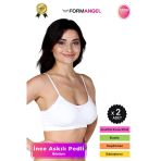 #Büstiyer Dikişsiz Seamless Kadın Esnek Yumuşak Kumaş İp İnce Askılı Pedli Spor Büstiyer - 2 Adet
