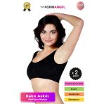 #Büstiyer Dikişsiz Seamless Kadın Esnek Yumuşak Kumaş Kalın Askılı Pedli Spor Büstiyer - 2 Adet
