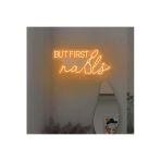 But First Nails Yazılı Ve Oje Şekilli Neon Tabela