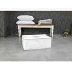 Buti Yatak Altı Baza Hurcu Fermuarlı Düzenleyici İpli Yastık Hurcu 52 X 28 X 22 Cm 104188 Beyaz