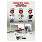 Butik 1/36 Ölçekli Beyaz Renk Ledli Showroom Tasarımlı Diorama Araç Sergileme Garajı 3D Baskı